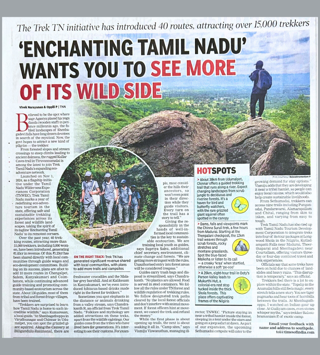 Times of India article for anniversary